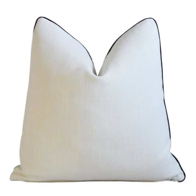 Designer Romo Hennell Buxton Blue Feather/Down Pillow 21" Square For Sale In Los Angeles - Image 6 of 7