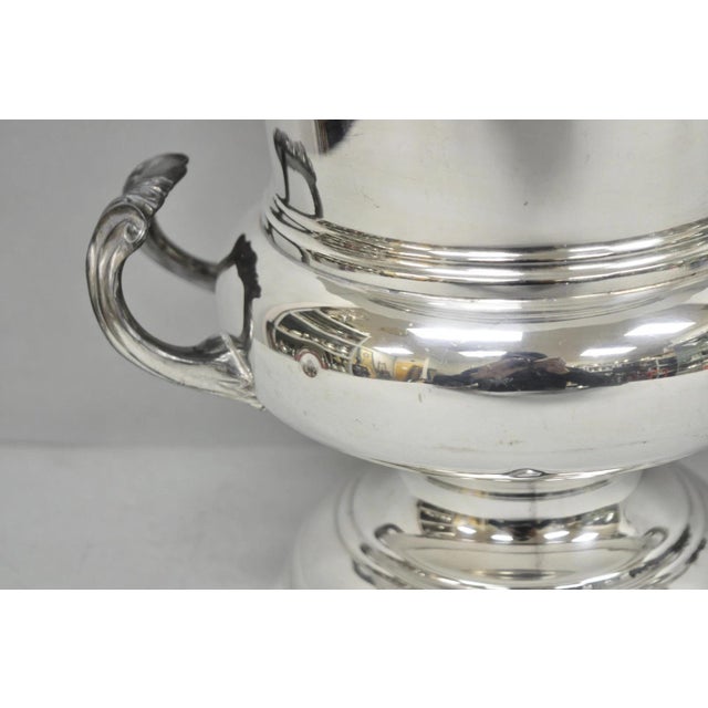 Vintage Fb Rogers Silver Plated Trophy Cup Champagne Chiller Ice Bucket Engraved For Sale - Image 14 of 18