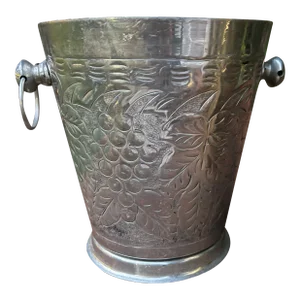 1950s Reticulated Hand-Hammered Silver Champagne Ice Bucket