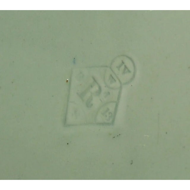 Circa 1865 Civil War Era White Ironstone Armorial Platter Stag Crest, English For Sale - Image 9 of 13