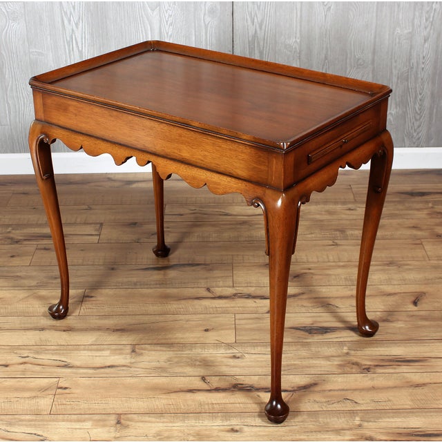 Vintage Kittinger Colonial Williamsburg Mahogany Tea Table Chairish