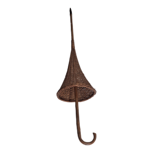 Mid-20th Century European Wicker Umbrella Stand, Likely French or Italian 46'' Tall