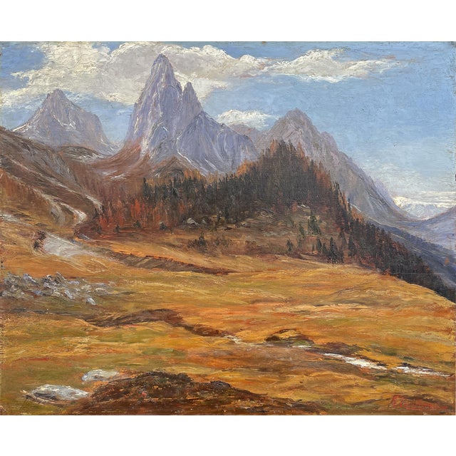 Marcelliano Canciani, Monte Tuglia, 1890s, Oil Painting on Panel, Framed For Sale - Image 11 of 13