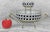 Original Mid-Century Glass Bowl Chip & Dip Serving Set Designed by Jeannette Glass Company Wonderful Black & White Woven...
