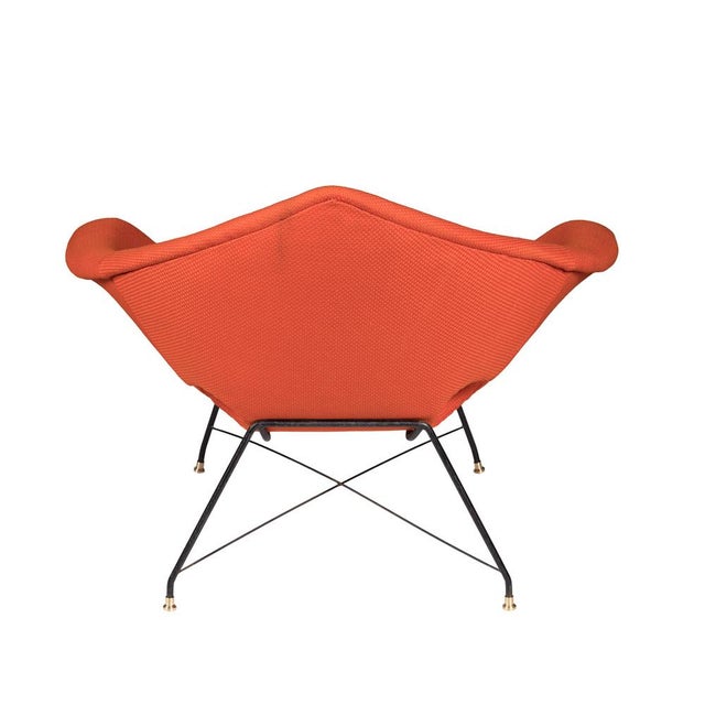 Iron Rod and Fabric Armchair by Augusto Bozzi for Saporiti, 1950s-1960s, Set of 2 For Sale - Image 3 of 4