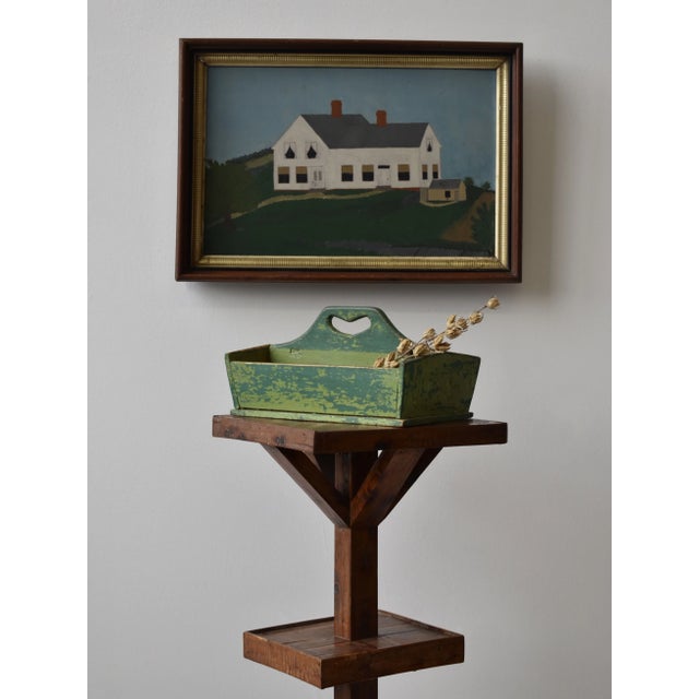 Vintage Constructivist Parquetry Tiered Wood Pedestal Stand, Circa 1940s-50s. This elongated wood form is designed around...