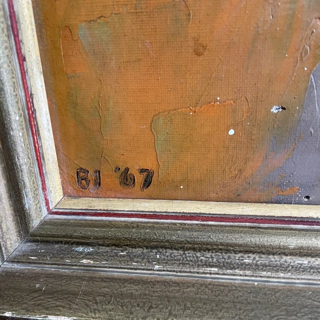 View of the Port, 1967, Oil on Canvas, Framed For Sale - Image 4 of 9