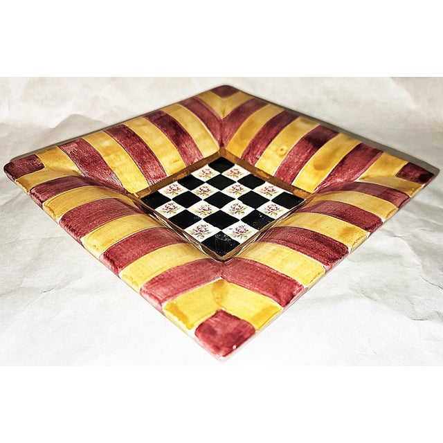 Arts & Crafts Early MacKenzie Childs Ceramic Cany or Nut Dish, C 1983 For Sale - Image 3 of 6