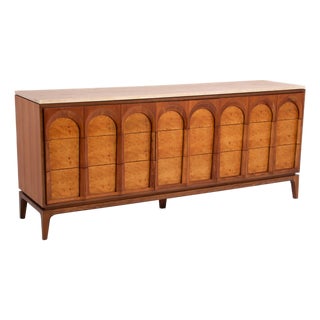 Thomasville Arched Series Dresser Sideboard Credenza Travertine Top Mid Century 1960s For Sale