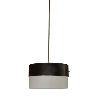 Brass and Glass Pendant Lamp For Sale