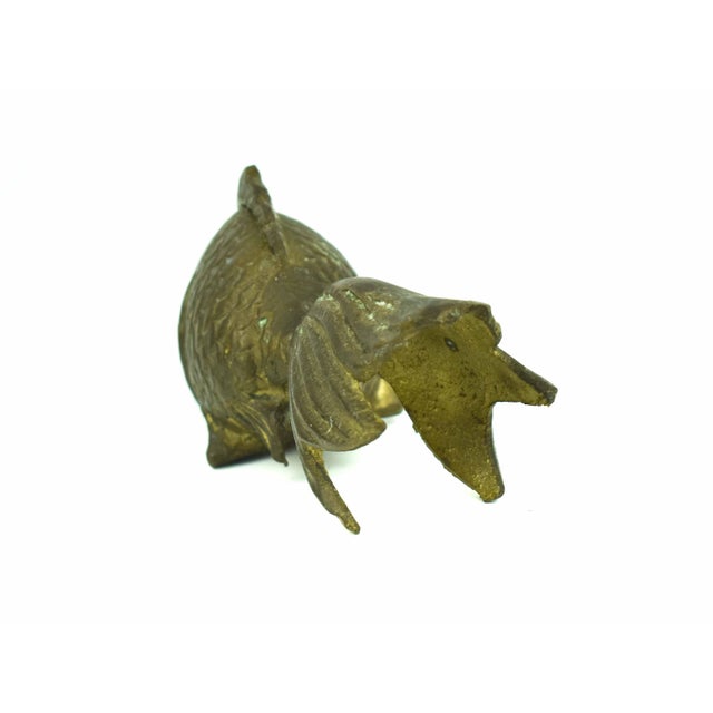 Nautical Vintage Brass Goldfish Figurine For Sale - Image 3 of 5