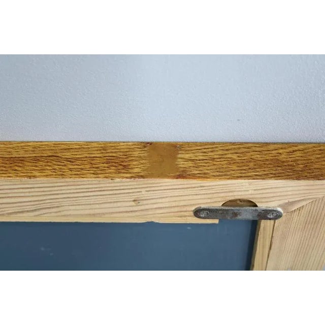Large Oak Square Mirror, Former Czechoslovakia, 1970s For Sale - Image 10 of 12