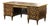 19th Century French Louis XVI Mahogany, Bronze & Leather-Top Partner Desk For Sale