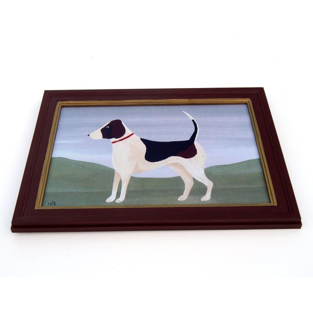 Matt Rix, Naive Style Foxhounds, Prints, 21st Century, Set of 2 For Sale - Image 4 of 14