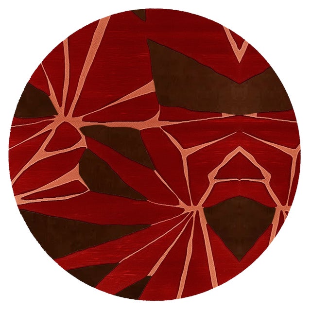 Grapefruit Round Rug by Tapis Studio for Hommés Studio For Sale