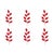 Contemporary Stripe Stitched Leaf Spray (Set of 6) For Sale - Image 3 of 3