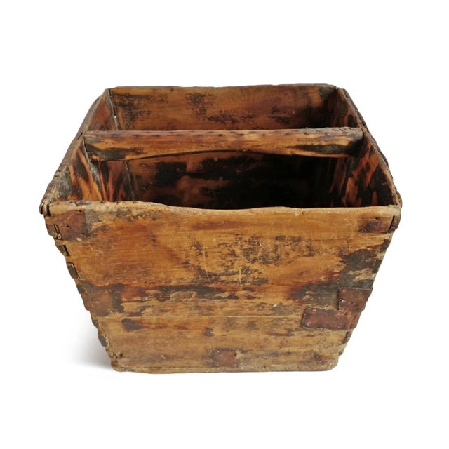 Vintage Chinese Wood Rice Bucket For Sale - Image 4 of 7
