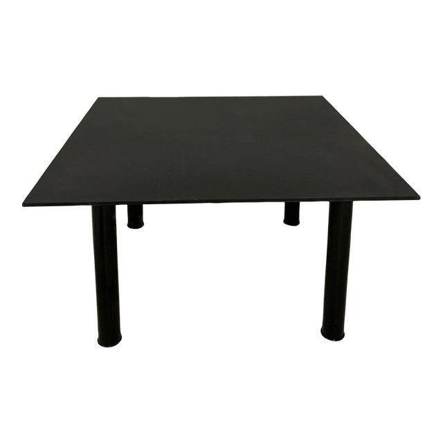 Casigliani Modern Square Black Slate Stone Dining Table For Sale