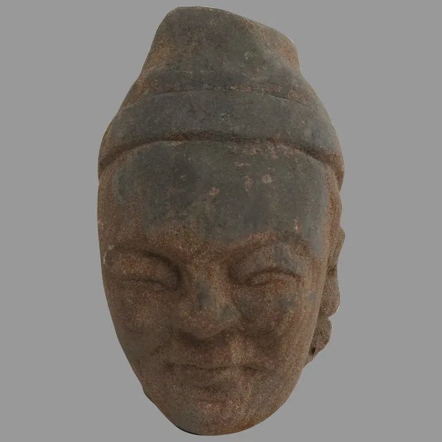 Mid 19th Century Vintage Carved Red Sand Stone Fragment For Sale - Image 5 of 5