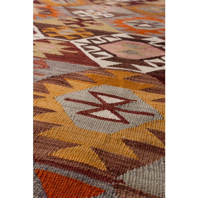 Textile Vintage Circa 1940 Turkish Kilim 5ft 4in X 9ft 4in For Sale - Image 7 of 15