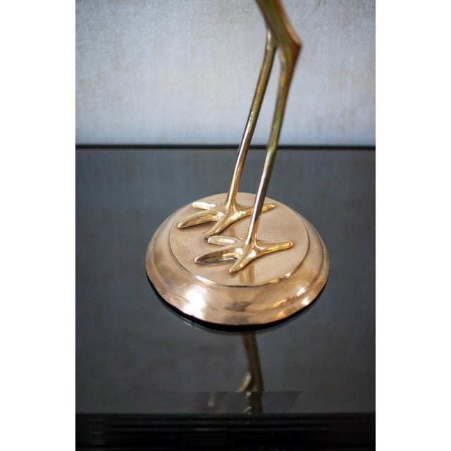 1970s Flamingo Sculpture, 1970s, Brass For Sale - Image 5 of 6