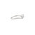 Heart-Shaped Diamond Solitaire Wave Ring Size 5 in 14k Solid White Gold Gift for Her For Sale In New York - Image 6 of 15