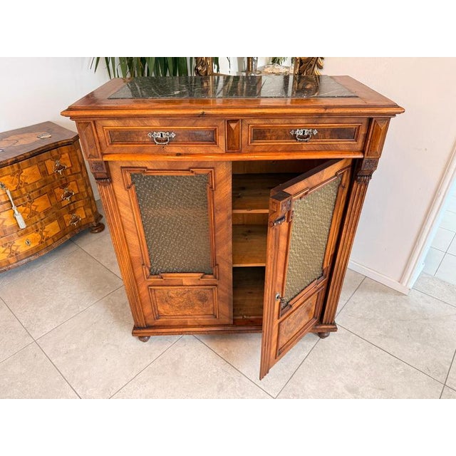 Gründerzeit Half-Cabinet Sideboard in Walnut, 1800s For Sale - Image 9 of 11