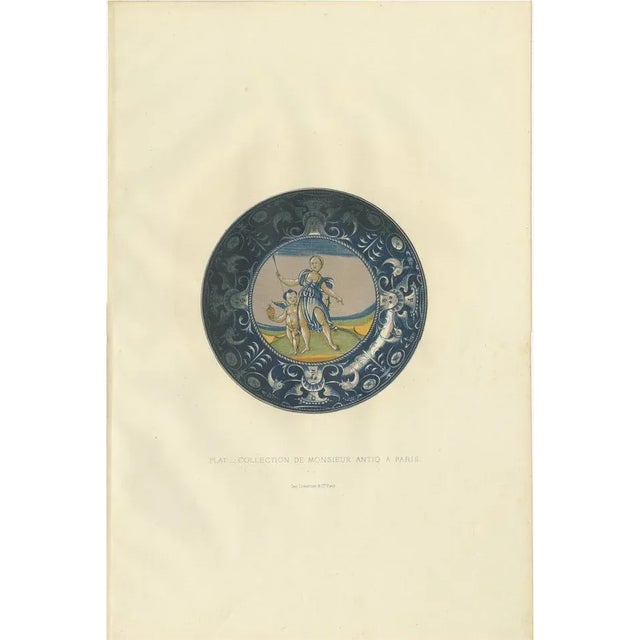 Mid 19th Century Delange, Illustration of a Plate Depicting Monsieur Antiq, 1869, Print For Sale - Image 5 of 5