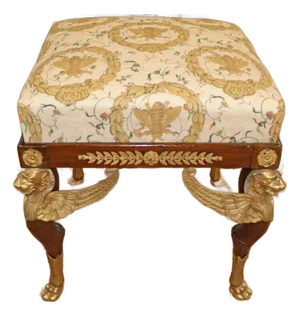 Late 19th Century Mahogany French Empire Style Spinx Bronze Mounted Stool Bench