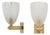 Murano Pulegoso Glass and Brass Wall Sconces, Italy, 1990, Set of 2 For Sale