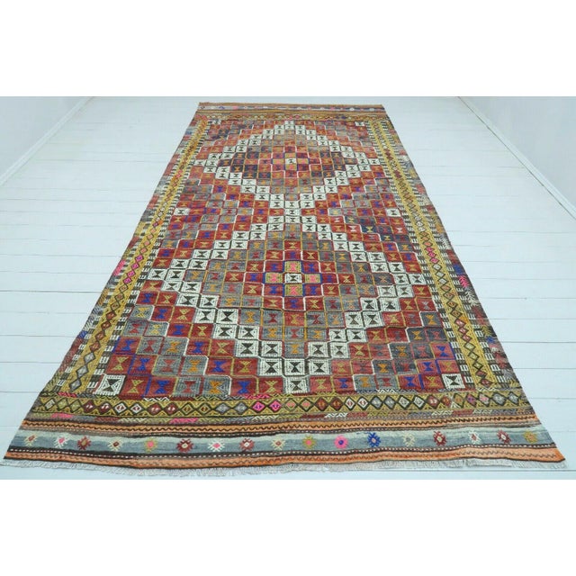 Vintage Turkish Sardes Nomad Kilim Rug - 67"x130" For Sale - Image 13 of 13