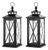 Lirio 20.5" Black Large Outdoor Lantern, Set of 2 For Sale
