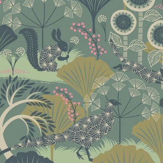 Sample - Borastapeter Mårdgömma Wallpaper in Mineral For Sale