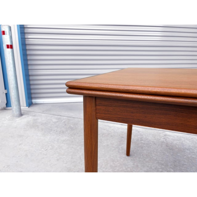 1960s 1960s Danish Modern Teak Extendable Dining Table (Refinished) For Sale - Image 5 of 14