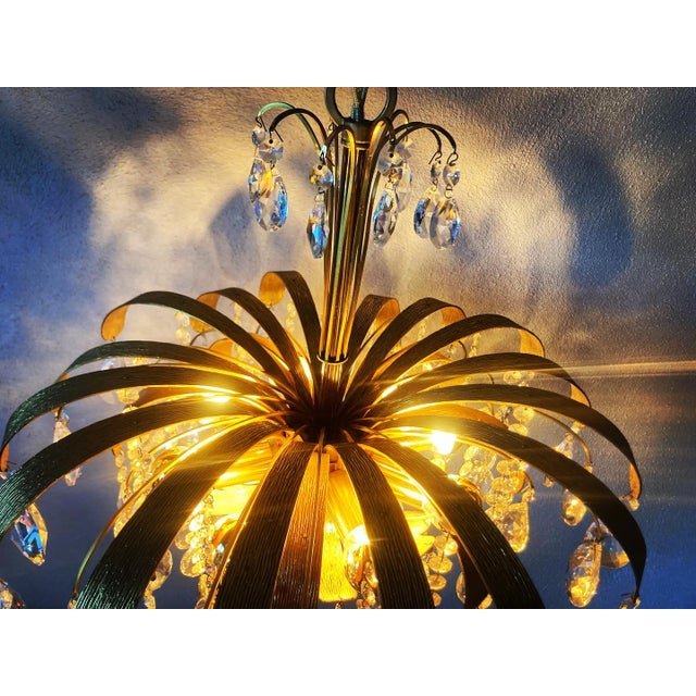 Gold Vintage Chandelier from Palwa, 1960s For Sale - Image 8 of 18