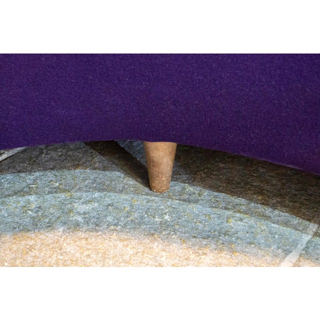 1950s Vintage Italian Curved Sofa, 1950s For Sale - Image 5 of 6