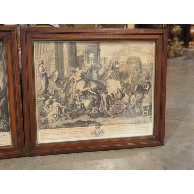 Pair of Framed 18th Century Alexander the Great Lithographs From France For Sale - Image 16 of 18