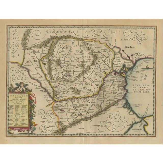Antique Map of Romania and Bulgaria Centered on the Danube River For Sale - Image 3 of 6