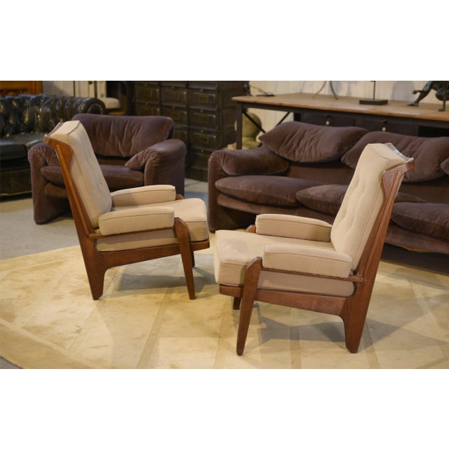 Lounge Chairs by Guillerme and Chambron for Votre Maison, 1960s, Set of 2 For Sale - Image 9 of 15