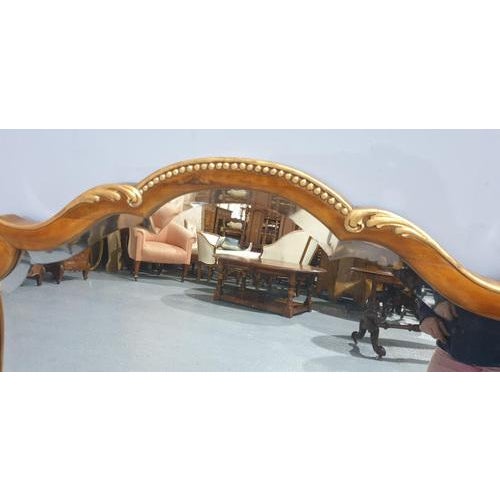 Walnut and Parcel Gilt Overmantle Mirror For Sale - Image 5 of 8