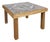 Mid-Century French Tiger Oak Side Table with Tiles, 1970s For Sale