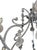1950s 1950's Italian Silvered Wrought Iron and Rock Crystal Chandelier For Sale - Image 5 of 6