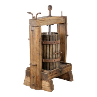 Antique Wine Press From Hungary Dated 1932 For Sale