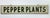 Vintage Wood Black & White Pepper Plants Farm Stand Sign For Sale - Image 4 of 7