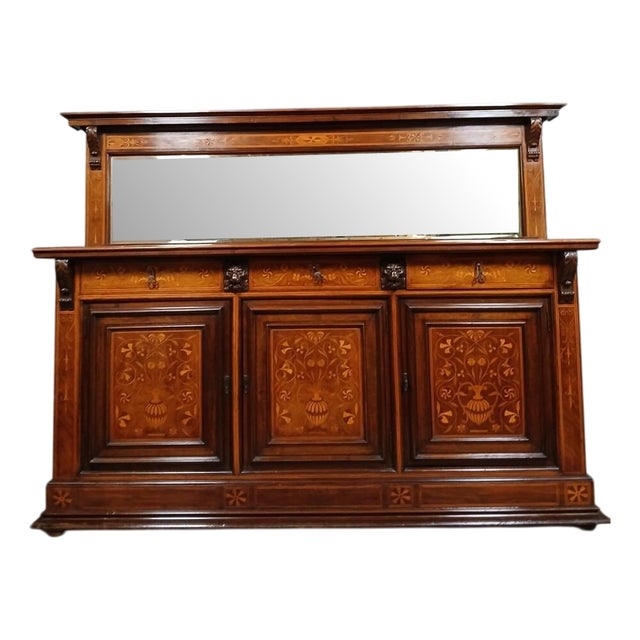 Buffet in Row in Stamped Marquetry For Sale