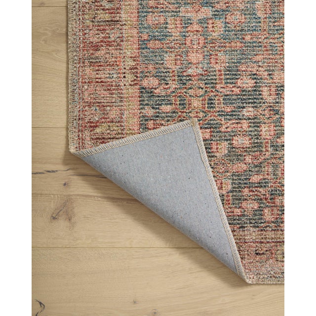 2020s Angela Rose x Loloi Aubrey Rug Blue / Terracotta 7'-6" x 7'-6" Round Area Rug For Sale - Image 5 of 7