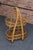 Mid-Century Modern bar cart / trolley / rolling server in woven bamboo, wicker and rattan (ca. 1960s, Italy). Features two...