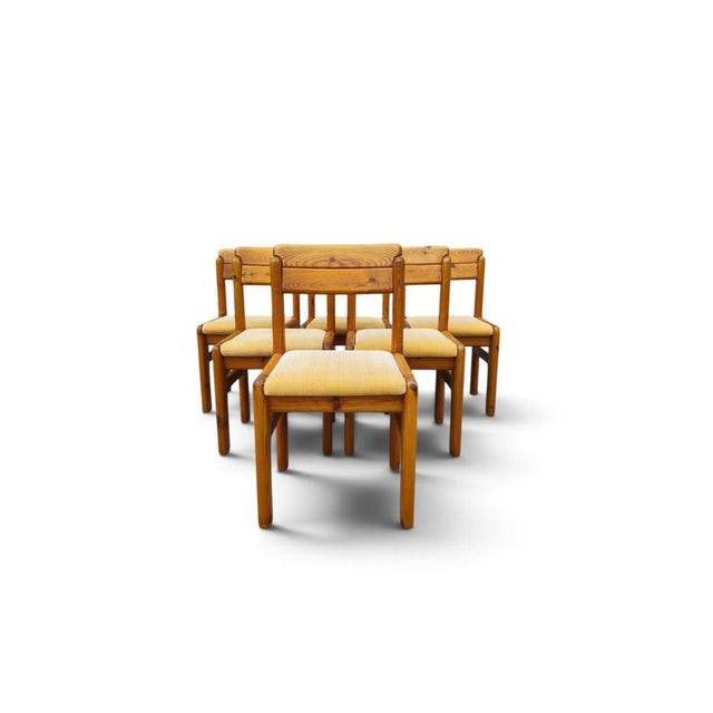 Beige French Pine Dining Chairs, 1970s, Set of 6 For Sale - Image 8 of 8
