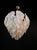 Silver Vintage Opal Leaf Chandelier in Murano Opal Glass, 1980 For Sale - Image 8 of 13