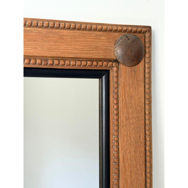 Arts and Crafts Wall Mirrors in Oak, Britain, 1900, Set of 2 For Sale - Image 3 of 11